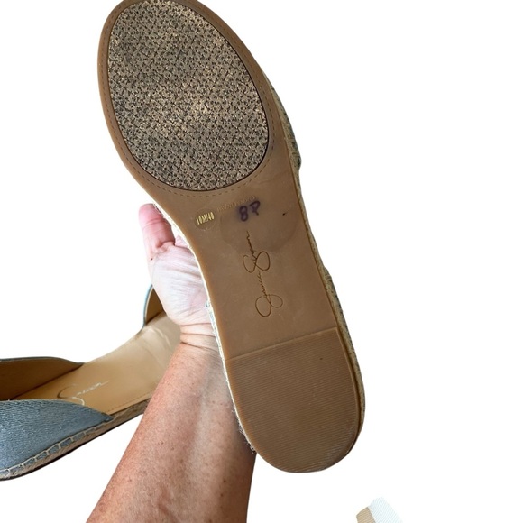 Jessica Simpson Fippo Floral Embroidered Denim Espadrilles Size 10 M EUC - Picture 3 of 16